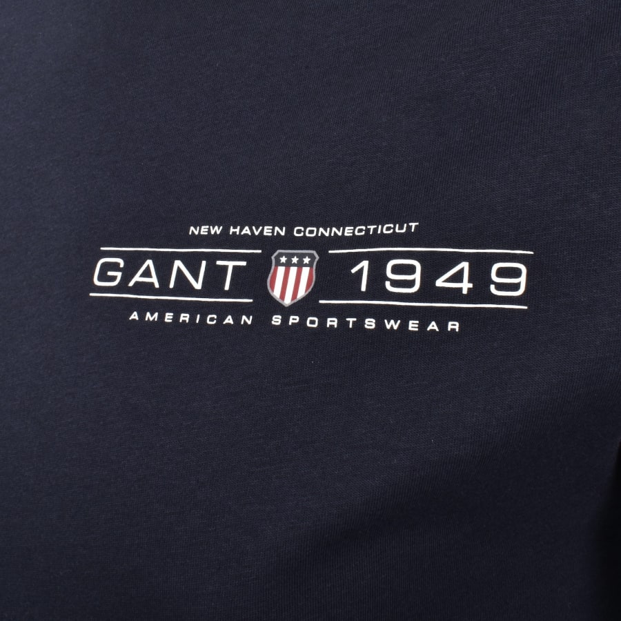 Gant Printed Graphic T Shirt Navy | Mainline Menswear United